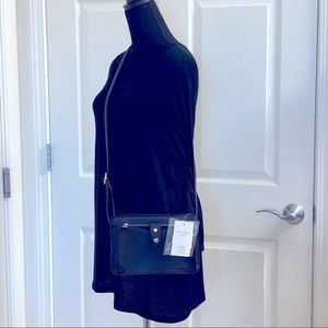 STUDIO COLLECTION {VEGAN} LEATHER BLACK CROSSBODY
